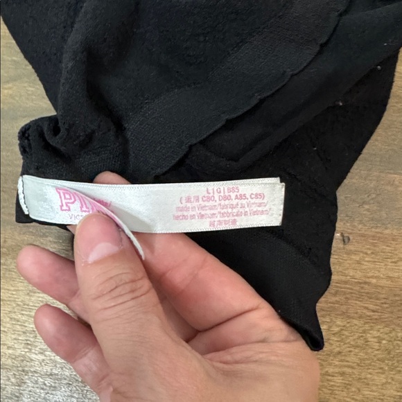 VS Pink Peach and Black Strappy Bralettes - Picture 6 of 6